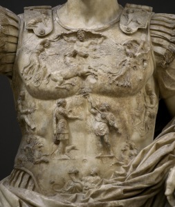 Statue of August from Prima Porta. Detail. Marble. Ca. 2017 B.C